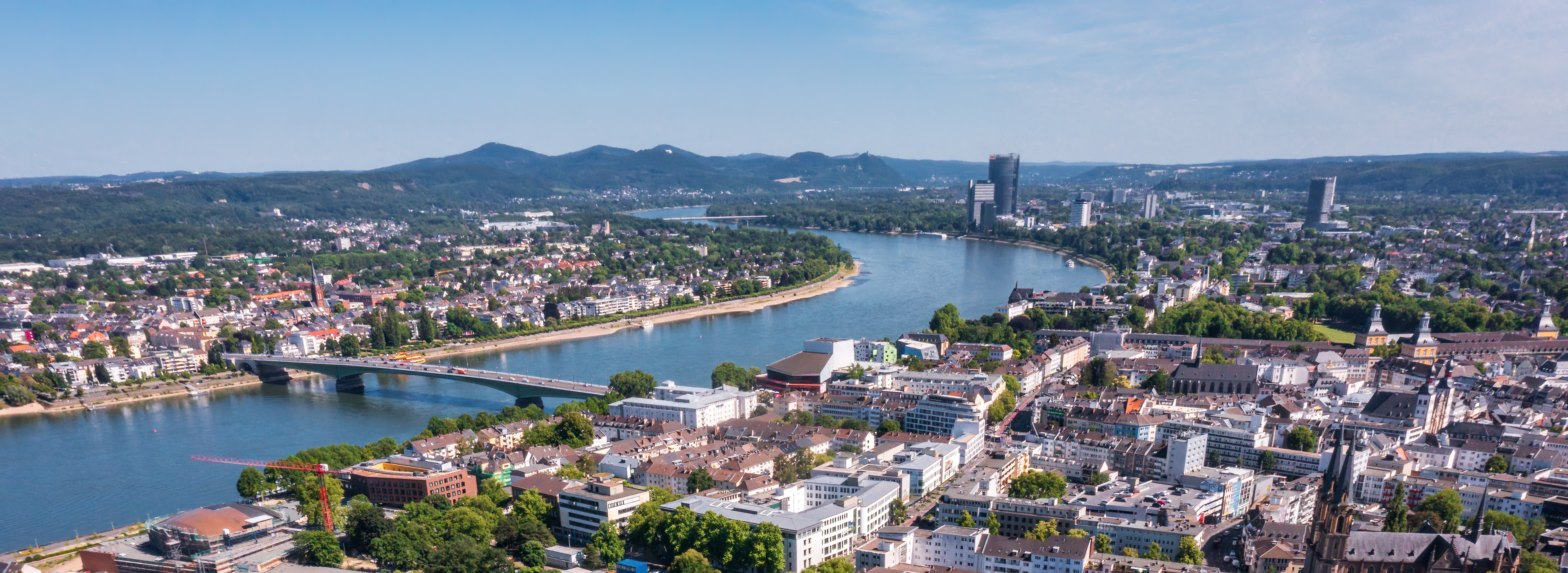 Luftaufnahme der Stadt Bonn